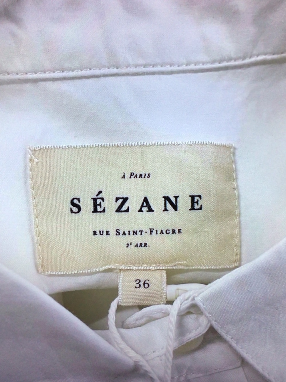 Sezane White Eyelet Embroidered Button-Up Blouse - Picture 2 of 10